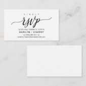 Ästhetisches Schwarzes Skript, Hochzeitsszenario R Begleitkarte (Vorne/Hinten)