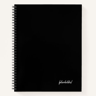 Ästhetisches schwarzes SpiralNotebook mit Kundenna Notizblock