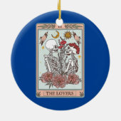 Ästhetisches Skelett Tarot-Kartenlesen für alle Li Keramik Ornament (Hinten)