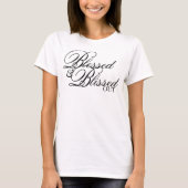 Ästhetisches Skript Gesegnete & Erfüllte Affirmati T-Shirt (Vorderseite)