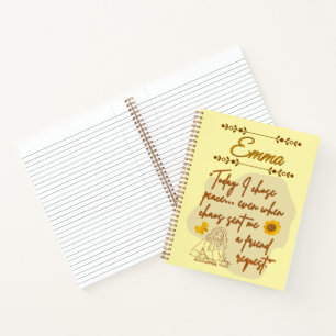 Ästhetisches Soft-Girl-Energy-Journal Spiralblock Notizblock