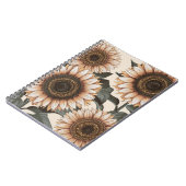 Ästhetisches Sonnenblumen-Notebook Notizblock (Linke Seite)