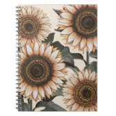 Ästhetisches Sonnenblumen-Notebook Notizblock (Vorderseite)