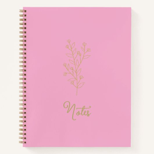 Ästhetisches Spiraljournal Notizblock (Vorderseite)