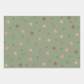 Ästhetisches Sternmuster Geschenkpapier Set (Vorderseite 2)