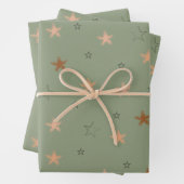 Ästhetisches Sternmuster Geschenkpapier Set (Beispiel)