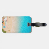 Ästhetisches Strand-Sommer-Gepäckanhänger Gepäckanhänger (Rückseite horizontal)