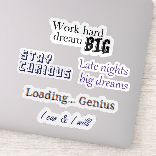 Ästhetisches Studienmotivations-Stickerblatt Aufkleber (Detail)