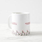 Ästhetisches Studium Mädchen Mug Cozy Vibes mit Bl Kaffeetasse (Vorderseite Links)