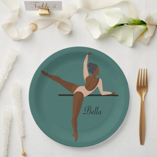 Ästhetisches Tanzen Ballerina Pappteller (Hochzeit)