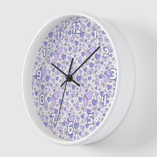 Ästhetisches Thema Butterfly Violet Uhr (Winkel)