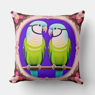 Ästhetisches tropisches Papageiendesign – Elegante Kissen