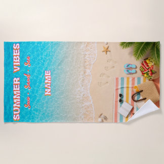 Ästhetisches Türkises Strand Sommer Handtuch