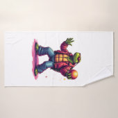 Ästhetisches-Turtle-Disco-T-Shirt Badehandtuch (Badehandtuch)