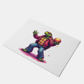 Ästhetisches Turtle Disco T-Shirt Fußmatte (Schrägansicht)