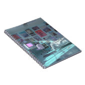 Ästhetisches Vaporwave Schlafzimmer GlühNotebook Notizblock (Rechte Seite)