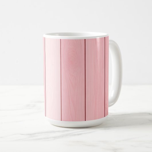 Ästhetisches vertikales Holz Muster Rosa Farbe Kaffeetasse (VorderseiteRechts)