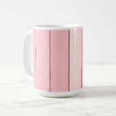 Ästhetisches vertikales Holz Muster Rosa Farbe Kaffeetasse (Vorderseite Links)