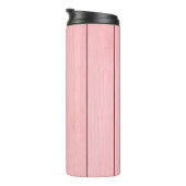 Ästhetisches vertikales Holz Muster Rosa Farbe Thermosbecher (Nach rechts gedreht)