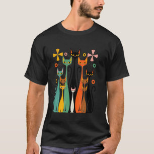 Ästhetisches Vintage-Mod-Katze-Design u2013 Retro  T-Shirt