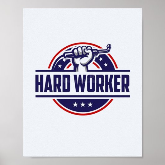 Ästhetisches Wandkunstposter | hart arbeiten oder Poster (Vorne)