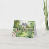 Ästhetisches Watercolor St Patricks Day Irish Hous Dankeskarte (Vorderseite)