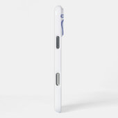Ästhetisches weiches Navyblau-Herzmuster verschwom iPhone Hülle (Rechte Seite)