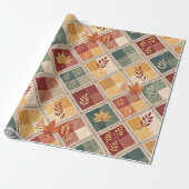 Ästhetisches Weihnachts-Karopapier Geschenkpapier (Ungerollt)