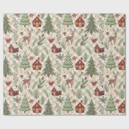 Ästhetisches Weihnachts-Karopapier Geschenkpapier