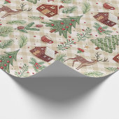 Ästhetisches Weihnachts-Karopapier Geschenkpapier (Ecke)