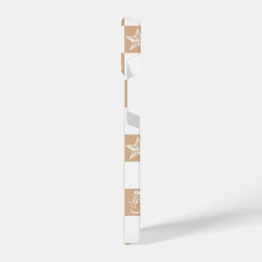 Ästhetisches Weihnachts-Schachbrett iPhone Hülle (Linke Seite)