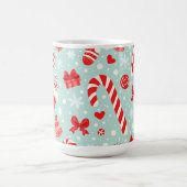 Ästhetisches Weihnachtsmuster Süßigkeiten Kaffeetasse (Mittel)