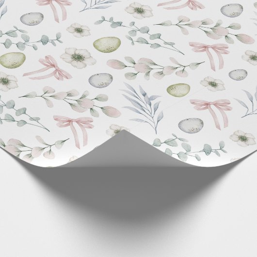 Ästhetisches Weißes Oster Geschenkpapier (Ecke)