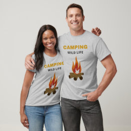 Ästhetisches Wildlife- und Natur-Camping-Abenteuer T-Shirt