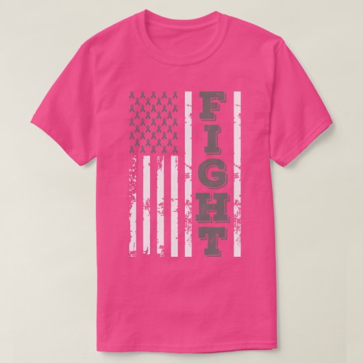 Asthma Awareness Fight American Flag 4. Juli H T-Shirt (Design vorne)