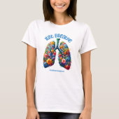 Asthma Awareness Floral Blume Lung Allergie T-Shirt (Vorderseite)