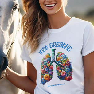 Asthma Awareness Floral Blume Lung Allergie T-Shirt