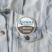 Asthma-Bewusstsein 3" großes Abzeichen Button (Beispiel)