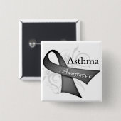 Asthma-Bewusstseins-Band Button (Vorne & Hinten)