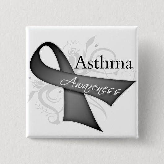 Asthma-Bewusstseins-Band Button (Vorderseite)