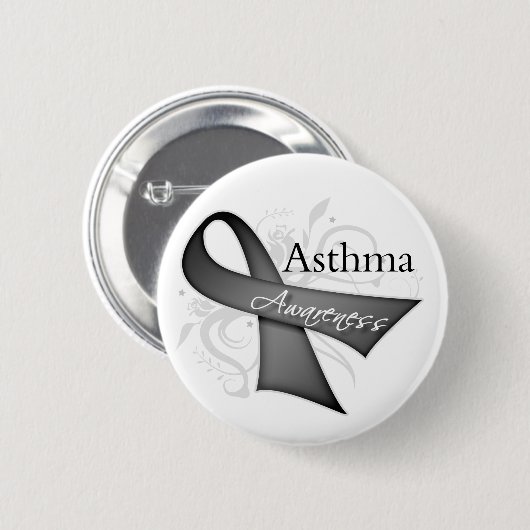 Asthma-Bewusstseins-Band Button (Vorne & Hinten)