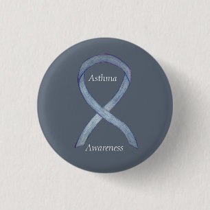 Asthma-Bewusstseins-Schleife Maßgeschneiderte Knop Button