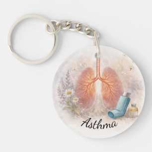 Asthma-Bewusstseins-Schlüsselanhänger   Botanische Schlüsselanhänger