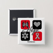 Asthma Hope Liebe Inspiriere Bewusstsein Button (Vorne & Hinten)