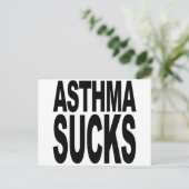 Asthma ist scheiße postkarte (Stehend Vorderseite)
