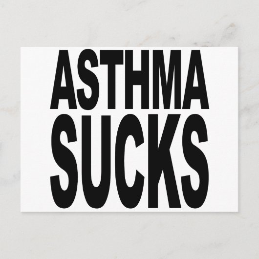 Asthma ist scheiße postkarte (Vorderseite)