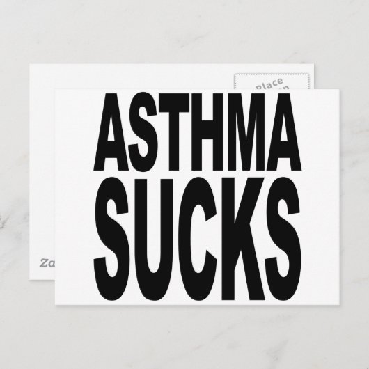 Asthma Ist zum Kotzen Postkarte (Vorne/Hinten)