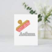 Asthma Postkarte (Stehend Vorderseite)