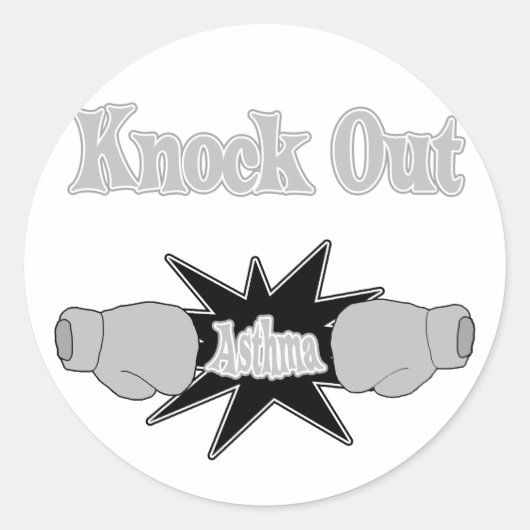 Asthma Runder Aufkleber (Vorderseite)