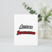 Asthma Superhero Postkarte (Stehend Vorderseite)